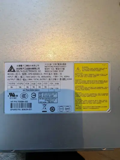 Delta DPS-525AB-3A Power Supply, View more