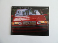 Brochure auto Volvo 850 1996