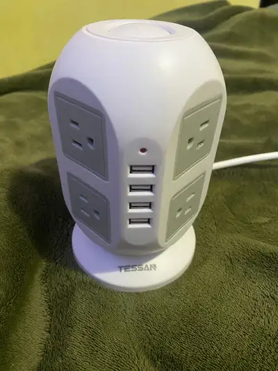 TESSAN Power Strip Tower – 8 Outlets + 4 USB Ports, View more