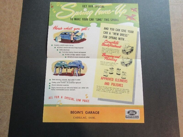 Ca 1950 ENGLISH VERSION FORD MONARCH SPRING TUNE-UP MAILER in Arts & Collectibles in Oshawa / Durham Region - Image 2