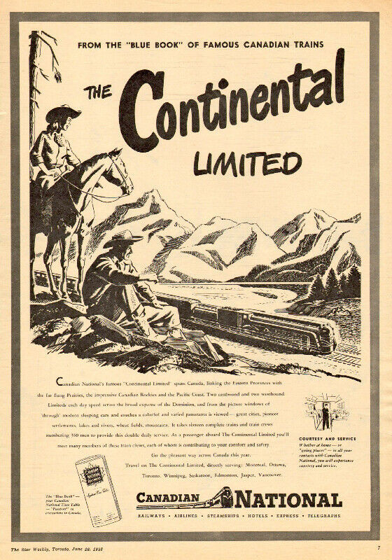 Full page 1948 magazine ad Canadian National Railways in Arts & Collectibles in Dartmouth