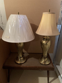 2 lampes en laiton provenant du Ritz Carlton