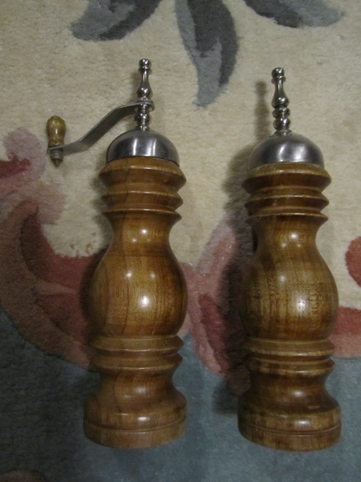 SALT & PEPPER SHAKER wooden set, View more