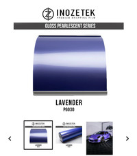 INOZETEK Car Wrap, Colour: Purple Lavender 