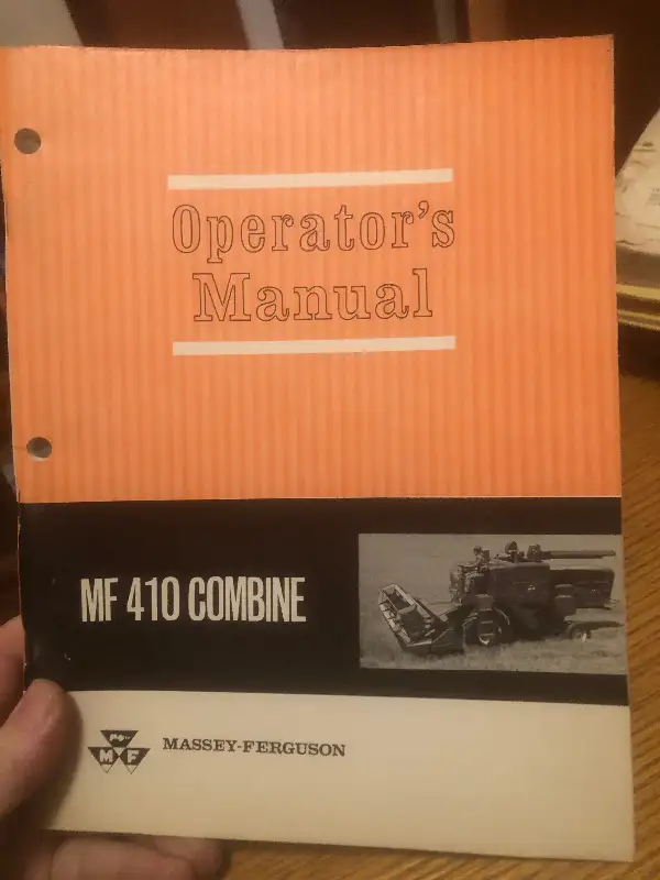 Massey Ferguson 410 Combine Operators Manual in Arts & Collectibles in Regina - Image 2