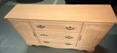  Larger Beige Wood Dresser/Console Table , View more