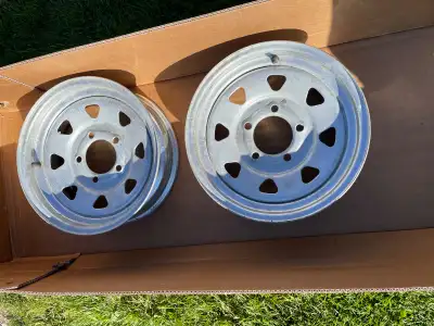 Two new Galvanized rims. Never used. 175/80/13 $75 for both