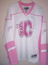 NWT official NHL Flames Pink Jersey
