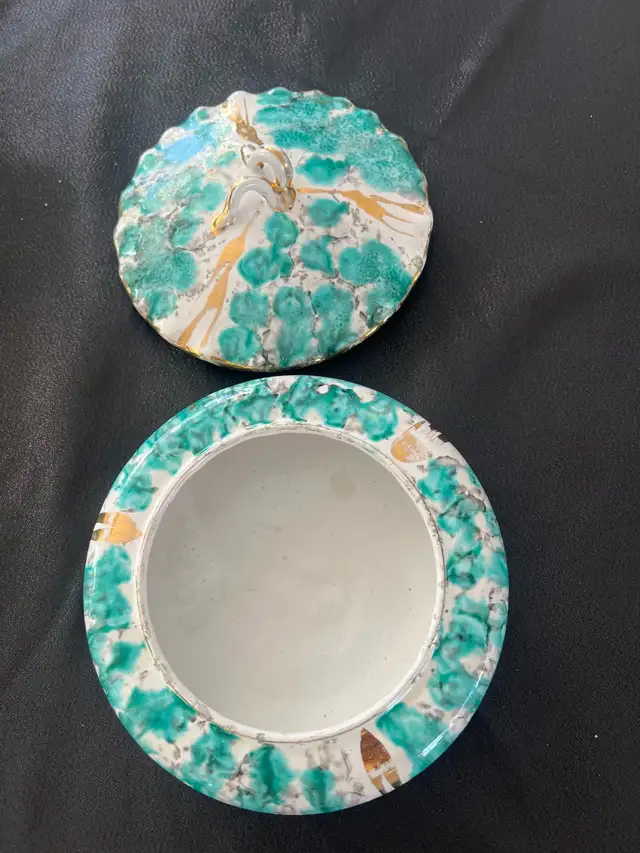 MCM Italian ceramic covered Dish Marbled Glam 50s dans Art et objets de collection dans Région de Mississauga/Peel - Image 7