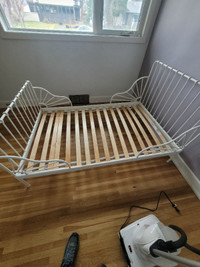 Child's IKEA "vintage" metal white bed frame