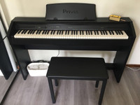 Very Professional Beautiful Sounding Casio Privia Piano w/ Bench