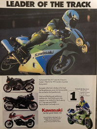 1992 Kawasaki Ninja ZX & EX Machines Original Ad