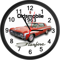 1963 Oldsmobile Starfire (Holiday Red) Custom Wall Clock - New