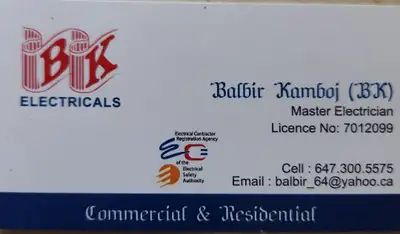 Master Electrician Pl Call or Text at 647-300-5575, View more