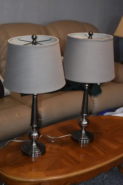 TWO Table Lamps with shades. For Living room or Family room., View more
