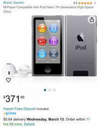 iPod Nano (7th Gen) 16gb