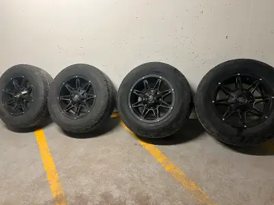 18x9 Mayhem Rampage 8090 MB Rims Set of 4 Pickup K1R tires are done Rims: Brand: Mayhem Model: Rampa...