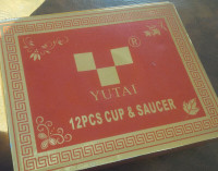 Yutai, China, 12 Pc. Cup & Saucer Set, NIB