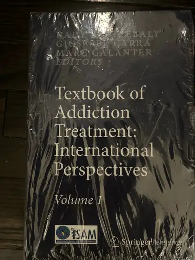 Textbook of addiction treatment never opened brand new regular price 395 selling for 120!!!