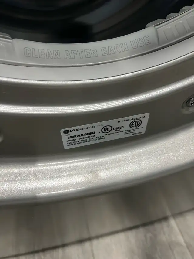LG TROMM FRONT LOAD ELECTRIC DRYER STACKABLE  in Washers & Dryers in Oakville / Halton Region - Image 5
