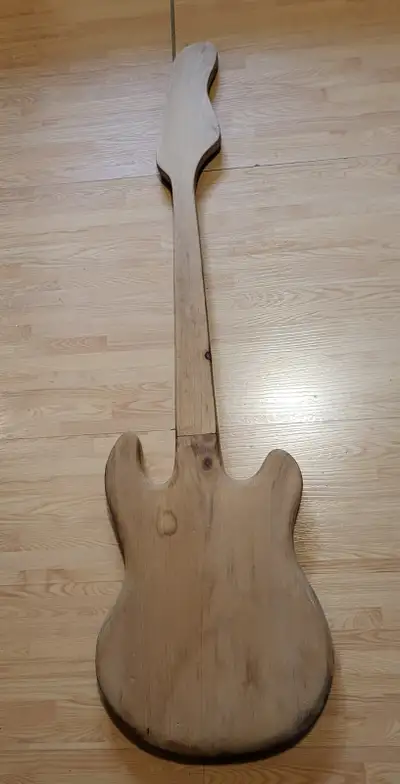 Vintage Handcrafted Solid Wood Guitar, View more