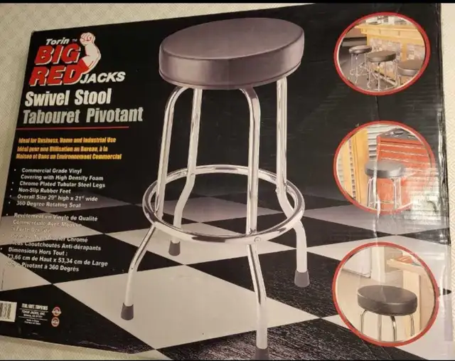 Big Red Swivel Stool in Chairs & Recliners in Mississauga / Peel Region - Image 5