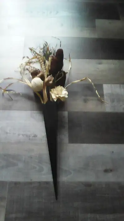 Floral Wall Art in Black Metal Vase, View more