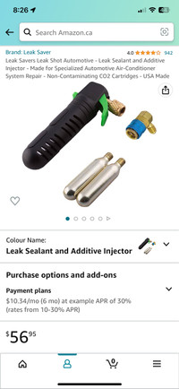 Leak saver automotive direct injection AC leak sealant gun