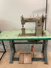DOUBLE Needle post bed PFAFF industrial leather machine.