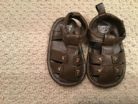 PLEASE MUM BRAND, SIZE 3, BROWN LEATHER SANDAL