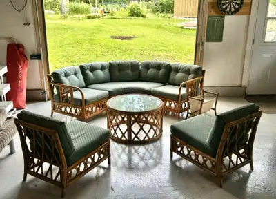 Vintage Rattan 7-piece Lounge Set, View more