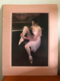 Large colour print of ballet dancer and piano