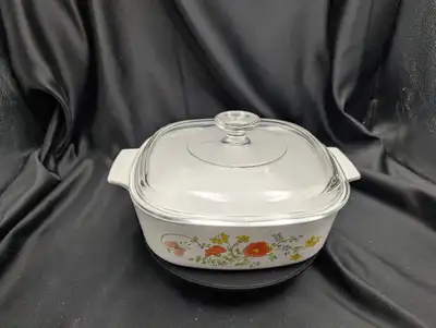 Vintage CorningWare Wildflower A-2-B 2 Qt Casserole Dish w/Lid, View more