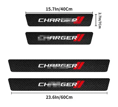 Add a sleek, sporty touch to your Charger with these carbon fibre door sill protectors! These are br...