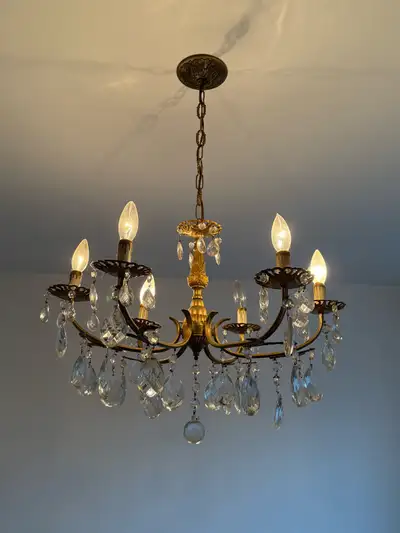 Vintage French style crystal chandelier, View more