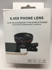 Cell Phone Camera Lens 2 in 1 Clip-on Lens Kit