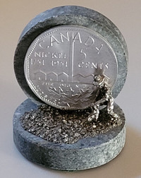 The Big Nickel Sudbury Ontario Canada 5 Cents Coin Commemorativ