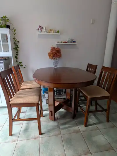 Round Wooden Dining Table Set, View more
