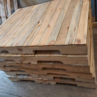 Almost New Closed Top Wood Pallets Skids Good for Patio Flooring