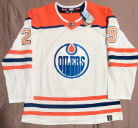 NWT Leon Draisaitl Edmonton Oilers adidas Reverse Retro jersey