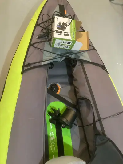 Inflatable kayak for 2 ppl, all parts and manual. Carefully used for 2 summers. Current price at Dec...