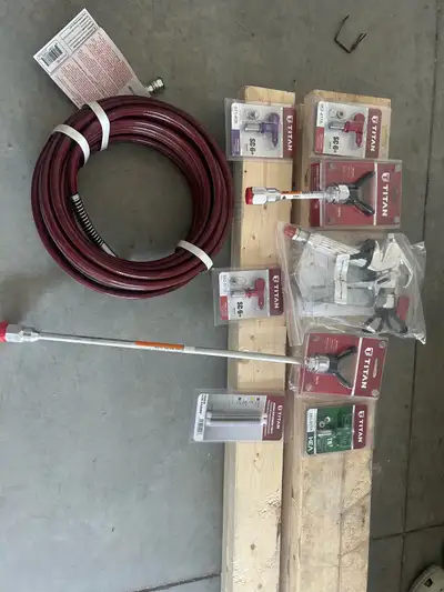 BRAND NEW SPRAYER ATTACHMENTS AND titan paint sprayer , View more