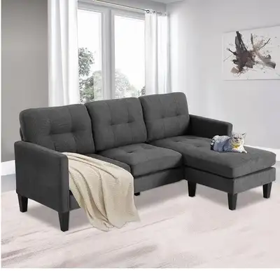 Function with our 3 seater reversible sectional sofa couch +FD, View more