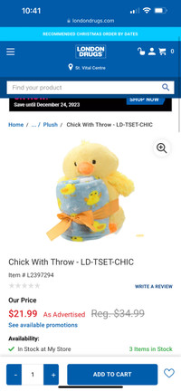 Plush toy with throw set