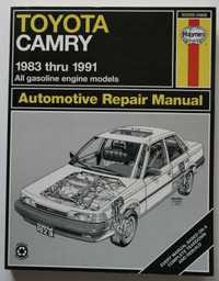 TOYOTA Camry 1983-1991 Repair Manual Haynes