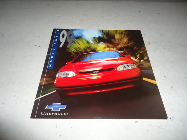 1999 CHEVROLET MONTE CARLO DEALER SALES BROCHURE. CAN MAIL in Arts & Collectibles in Barrie