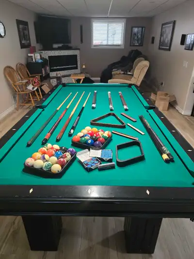Pool table ans accessories for sale, View more