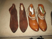 LADIES NEW CONDITION FRYE AND MJUS LEATHER BOOTS