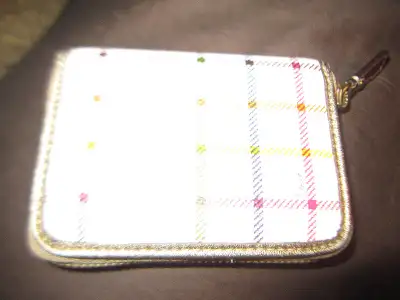 Coach Tattersall Small Zip Coin Leather Wallet Brand New Rare, View more