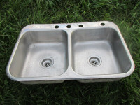 stainless steel double sink